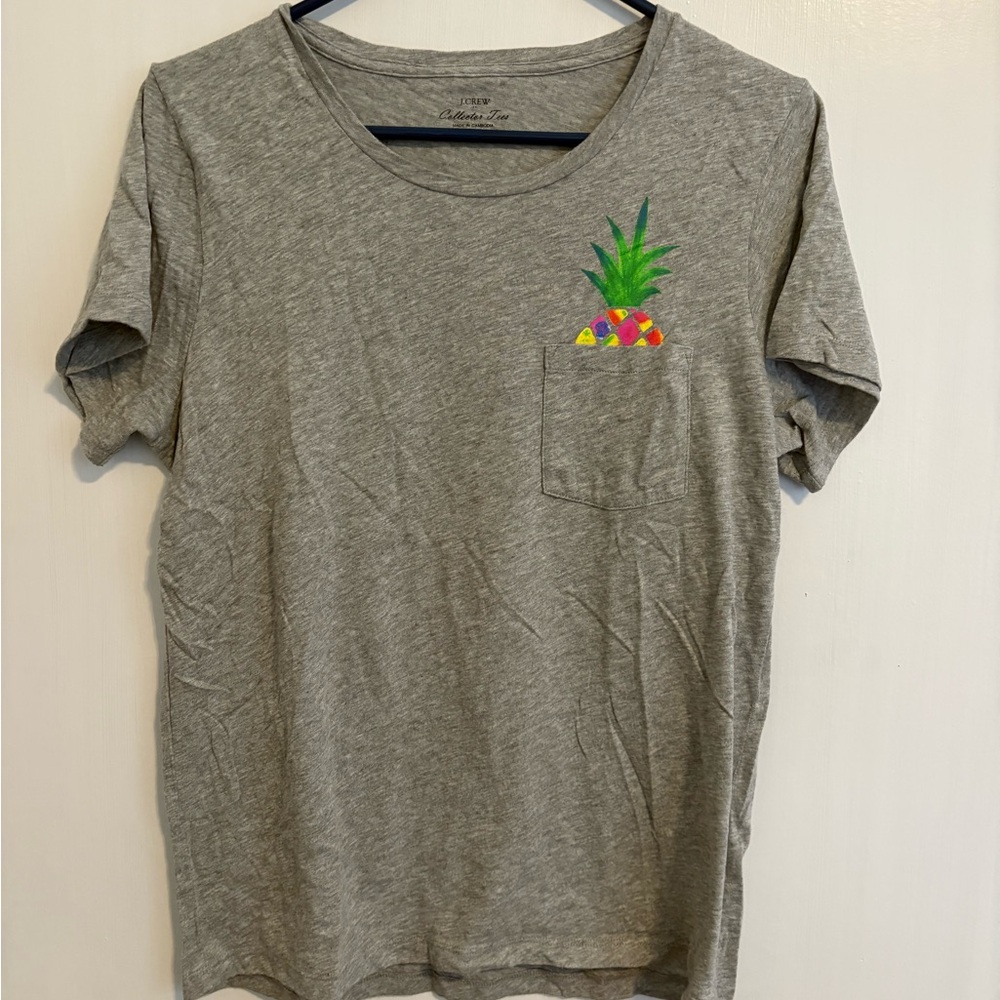 J. Crew Pineapple Pocket Tee